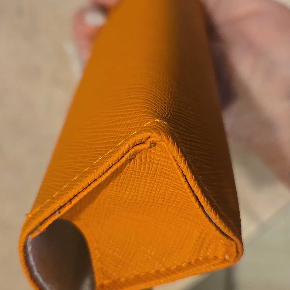 Tory Burch Burnt Orange Reader's Case with Cloth - Picture 4 of 5